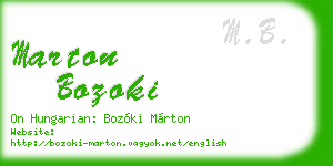 marton bozoki business card